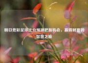 明日竞彩足球比分预测把握机会，赢得财富的智慧之旅
