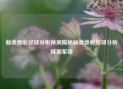 新浪竞彩足球分析预测揭秘新浪竞彩足球分析预测系统