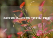 最新竞彩足球app让您的投注更便捷、更智能