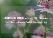 221年欧洲杯足球竞彩app2022-23 UEFA Champions League - Europes Premier Football Tournament App
