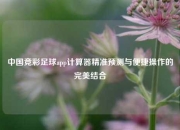 中国竞彩足球app计算器精准预测与便捷操作的完美结合