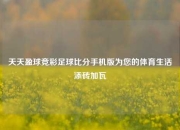 天天盈球竞彩足球比分手机版为您的体育生活添砖加瓦