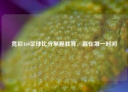 竞彩360足球比分掌握胜算，赢在第一时间