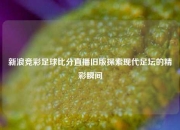 新浪竞彩足球比分直播旧版探索现代足坛的精彩瞬间