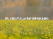 竞彩足球胜平负比分如何提高预测准确性