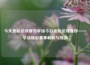 今天竞彩足球推荐早场今日竞彩足球推荐——早场精彩赛事解析与预测