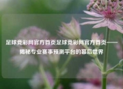 足球竞彩网官方首页足球竞彩网官方首页——揭秘专业赛事预测平台的幕后世界