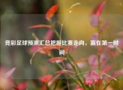 竞彩足球预测汇总把握比赛走向，赢在第一时间