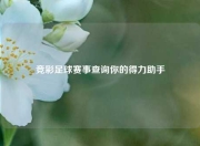 竞彩足球赛事查询你的得力助手