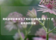 竞彩足球彩票买不了竞彩足球彩票买不了？这里有你的答案