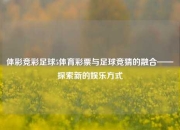 体彩竞彩足球5体育彩票与足球竞猜的融合——探索新的娱乐方式