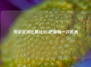 竞彩足球比赛比分5把握每一次机遇