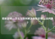 竞彩足球app怎么没如何解决竞彩足球app没问题？