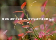 竞彩足球投注是什么app竞彩足球投注是什么app？