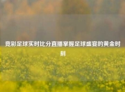 竞彩足球实时比分直播掌握足球盛宴的黄金时刻