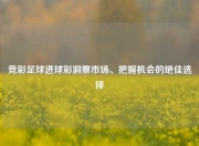 竞彩足球进球彩洞察市场、把握机会的绝佳选择