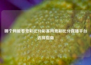 哪个网能看竞彩比分彩客网竞彩比分直播平台选择指南