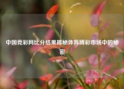 中国竞彩网比分结果揭秘体育博彩市场中的秘密