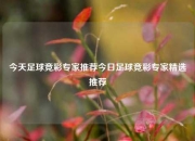 今天足球竞彩专家推荐今日足球竞彩专家精选推荐