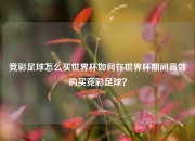 竞彩足球怎么买世界杯如何在世界杯期间高效购买竞彩足球？