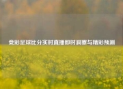 竞彩足球比分实时直播即时洞察与精彩预测