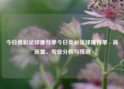 今日竞彩足球推荐单今日竞彩足球推荐单 - 高质量、专业分析与预测