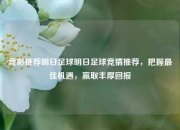 竞彩推荐明日足球明日足球竞猜推荐，把握最佳机遇，赢取丰厚回报