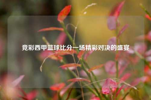 竞彩西甲篮球比分一场精彩对决的盛宴