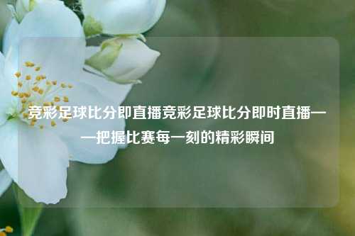 竞彩足球比分即直播竞彩足球比分即时直播——把握比赛每一刻的精彩瞬间