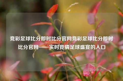 竞彩足球比分即时比分官网竞彩足球比分即时比分官网——实时竞猜足球盛宴的入口