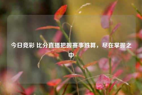 今日竞彩 比分直播把握赛事胜算，尽在掌握之中