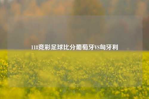 118竞彩足球比分葡萄牙VS匈牙利