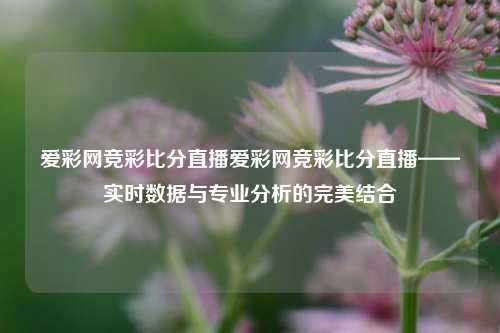 爱彩网竞彩比分直播爱彩网竞彩比分直播——实时数据与专业分析的完美结合