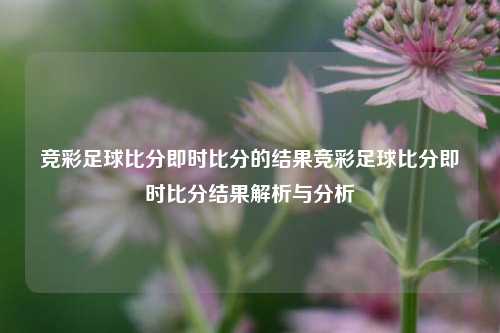 竞彩足球比分即时比分的结果竞彩足球比分即时比分结果解析与分析