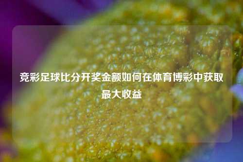 竞彩足球比分开奖金额如何在体育博彩中获取最大收益