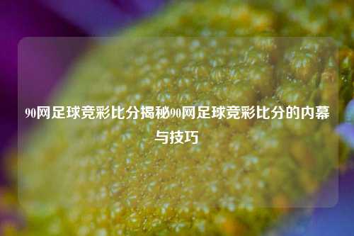 90网足球竞彩比分揭秘90网足球竞彩比分的内幕与技巧