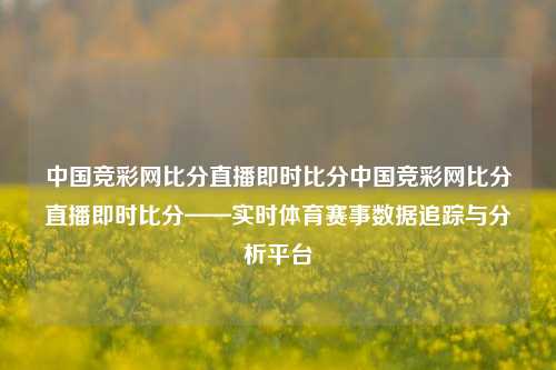 中国竞彩网比分直播即时比分中国竞彩网比分直播即时比分——实时体育赛事数据追踪与分析平台