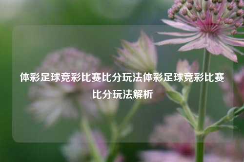体彩足球竞彩比赛比分玩法体彩足球竞彩比赛比分玩法解析