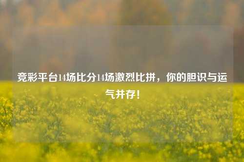 竞彩平台14场比分14场激烈比拼，你的胆识与运气并存！