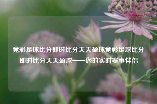竞彩足球比分即时比分天天盈球竞彩足球比分即时比分天天盈球——您的实时赛事伴侣