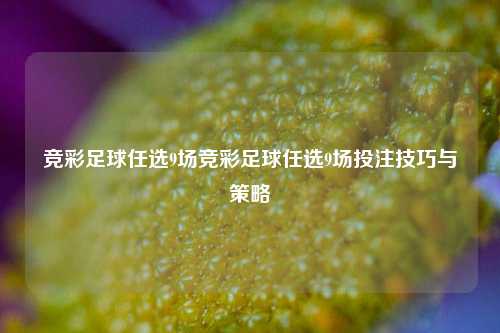 竞彩足球任选9场竞彩足球任选9场投注技巧与策略