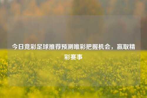 今日竞彩足球推荐预测唯彩把握机会，赢取精彩赛事