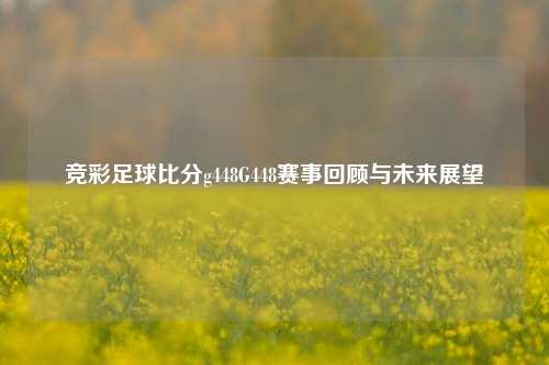 竞彩足球比分g448G448赛事回顾与未来展望