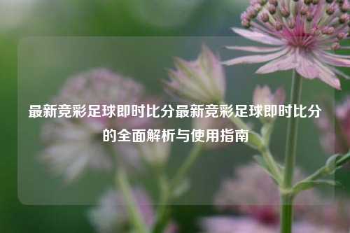 最新竞彩足球即时比分最新竞彩足球即时比分的全面解析与使用指南