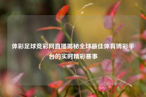 体彩足球竞彩网直播揭秘全球最佳体育博彩平台的实时精彩赛事