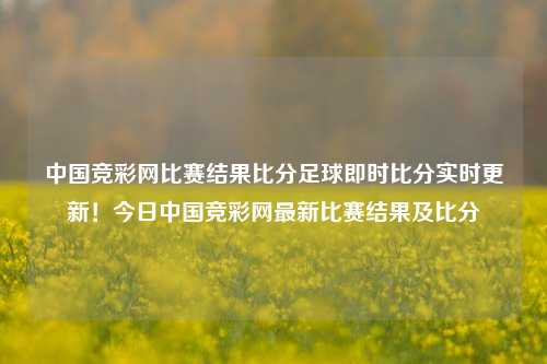 中国竞彩网比赛结果比分足球即时比分实时更新！今日中国竞彩网最新比赛结果及比分