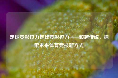 足球竞彩拉力足球竞彩拉力——超越传统，探索未来体育竞技新方式