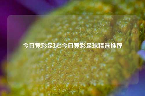今日竞彩足球5今日竞彩足球精选推荐