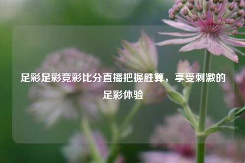 足彩足彩竞彩比分直播把握胜算，享受刺激的足彩体验