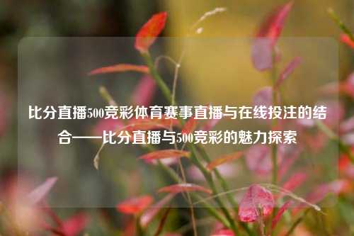 比分直播500竞彩体育赛事直播与在线投注的结合——比分直播与500竞彩的魅力探索